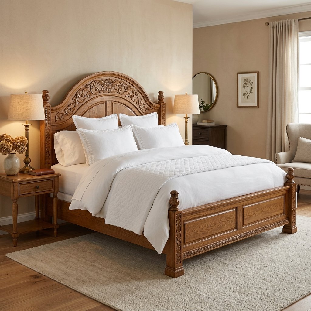 Heritage Oak King Bed